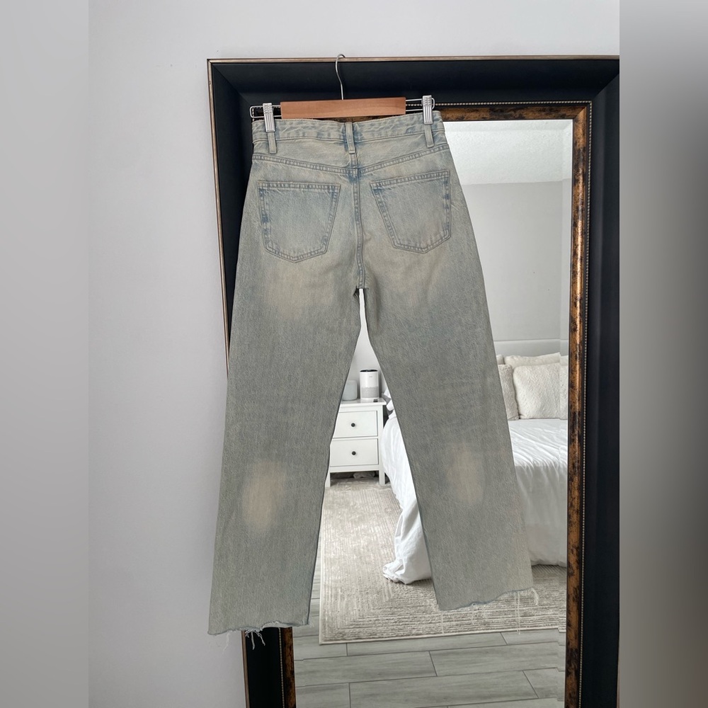 Zara Flare Yellowish Tint w/ Raw Hem Jeans - Picture 5 of 5